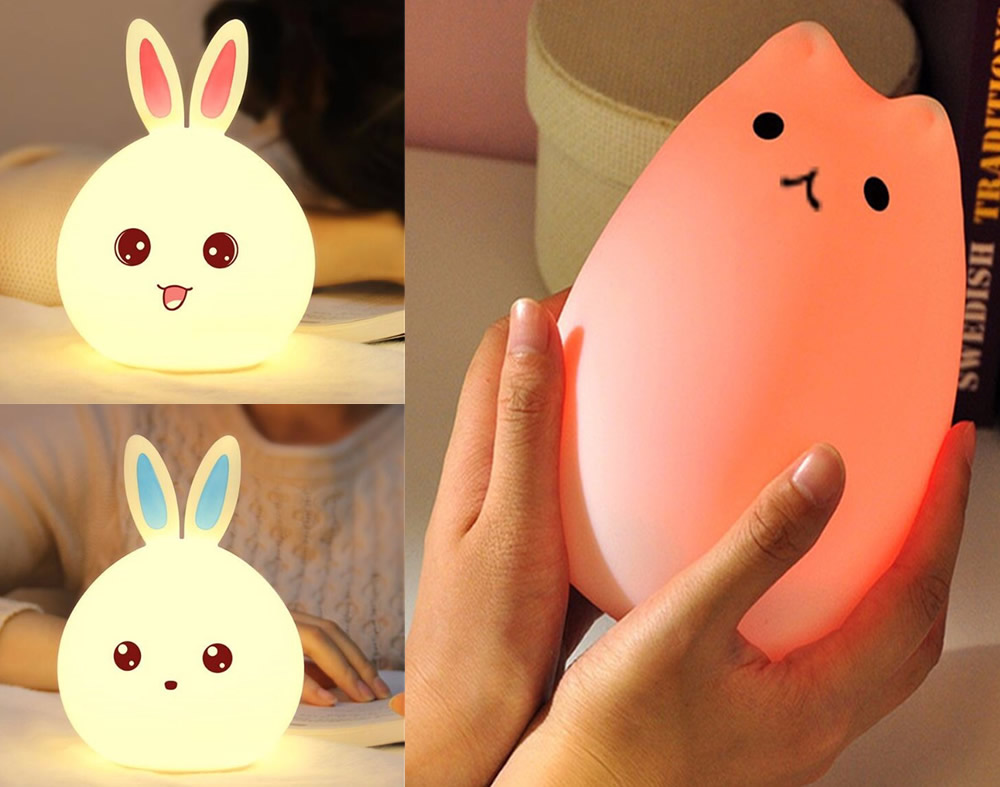 frequentie pols Harmonie baby lamp LED konijn of kat baby of kind nachtlamp